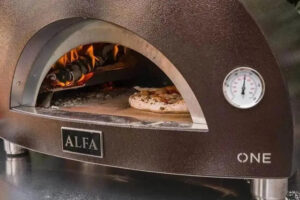 Alfa Nano Aufsatz-Pizzaofen mit Holzofen, Kupfer – Bild 11