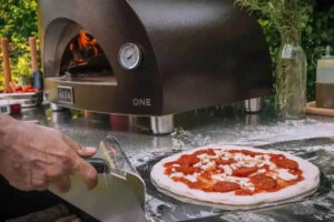 Alfa Nano Aufsatz-Pizzaofen mit Holzofen, Kupfer – Bild 10