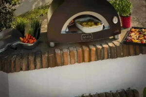 Alfa Nano Aufsatz-Pizzaofen mit Holzofen, Kupfer – Bild 9