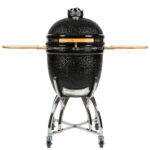 Coyote Asado Ceramic Grill with Stand and Side Shelves