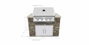 Napoleon BI32 500-Serie Gas-BBQ-Grillinsel mit 30x19 Doppelzugangstüren – Bild 2
