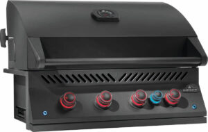 Eingebauter 32-Zoll-Gasgrill der Serie 700 von Napoleon mit hinterem Infrarotbrenner BIG32RB-1, Mattschwarz – Bild 2