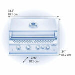 Eingebauter 32-Zoll-Gasgrill der Serie 700 von Napoleon mit hinterem Infrarotbrenner BIG32RB-1, Mattschwarz – Bild 7