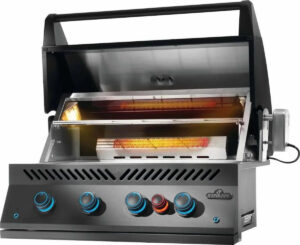 Eingebauter 32-Zoll-Gasgrill der Serie 700 von Napoleon mit hinterem Infrarotbrenner BIG32RB-1, Mattschwarz – Bild 4