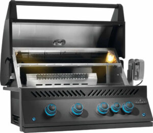 Eingebauter 32-Zoll-Gasgrill der Serie 700 von Napoleon mit hinterem Infrarotbrenner BIG32RB-1, Mattschwarz – Bild 3