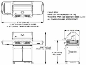 Napoleon Grills Prestige 500 Gasgrill mit Infrarot-Seiten- und Heckbrennern, Edelstahl – Bild 10