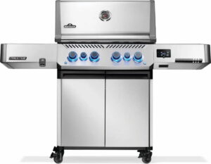 Napoleon Prestige 500 Connected Gas BBQ Grill mit Infrarot-Seiten- und Heckbrenner, Edelstahl