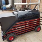 Offset Smoker Grill Trolley Deluxe Double Chamber – Image 7