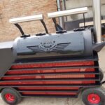 Offset Smoker Grill Trolley Deluxe Double Chamber – Image 8