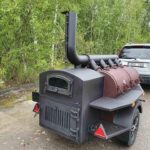 Reverse-Flow Smoker-Anhänger mit Spüle – Bild 3