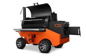 Yoder Smokers Cimarron S Pellet Smoker auf einem Wettbewerbswagen