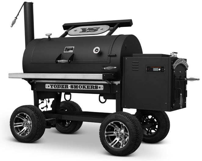 yoder-smokers-cimarron-s-pellet-smoker-on-skeleton-cart-1161115144.png Yoder Smokers Cimarron S Pellet Smoker on Competition Stand – Bild 1